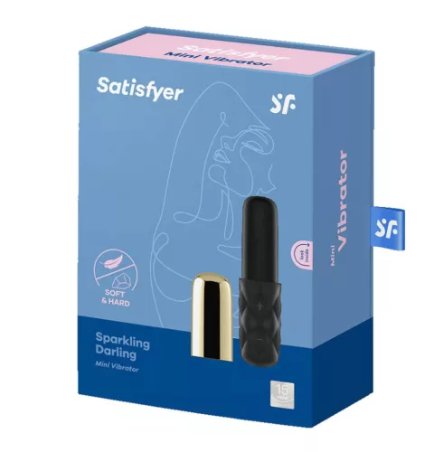 Satisfyer Sparkling Darling vibrátor - fekete, 11,5cm, 15 program