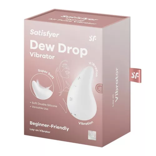 Satisfyer Dew Drop vibráló csiklóizgató - fehér, 12 program