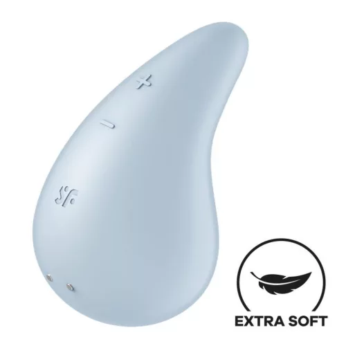 Satisfyer Dew Drop mini csiklóizgató - kék, 12 program