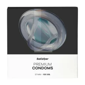   Satisfyer L anatómiai latex óvszer - átlátszó, 100 db, 57mm