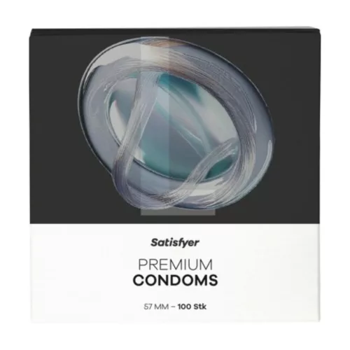 Satisfyer L anatómiai latex óvszer - átlátszó, 100 db, 57mm