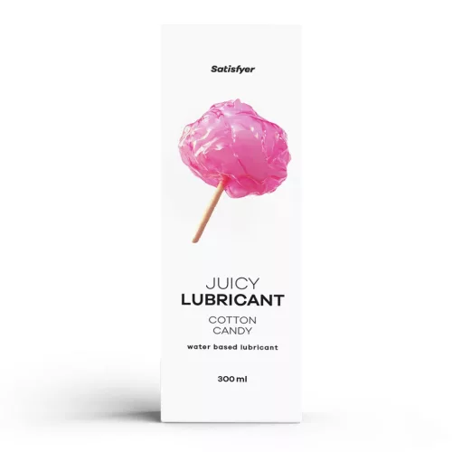 Satisfyer Juicy Cotton Candy vattacukor-illatú vízbázisú síkosító - 300ml