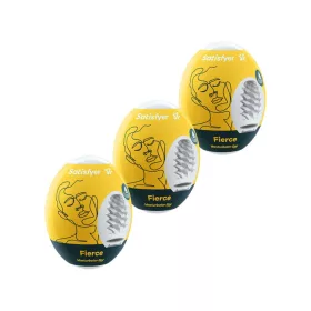   Satisfyer Masturbator Eggs maszturbátorszett - sárga-fehér, 3 db, 6,9cm