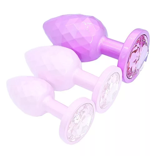 Plug Ikonik Diamond L – elegáns rózsaszín butt plug 8x4 cm
