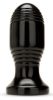 Ribbed Plug – bordázott anális vibrátor, 10,5 x 5 cm, fekete