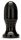 Ribbed Plug – bordázott anális vibrátor, 10,5 x 5 cm, fekete