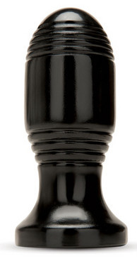 Ribbed Plug – bordázott anális vibrátor, 10,5 x 5 cm, fekete