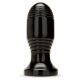 Ribbed Plug – bordázott anális vibrátor, 10,5 x 5 cm, fekete