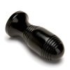 Ribbed Plug – bordázott anális vibrátor, 10,5 x 5 cm, fekete