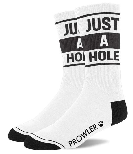 JUST A HOLE – stílusos fehér zoknik érzéki kényelemhez