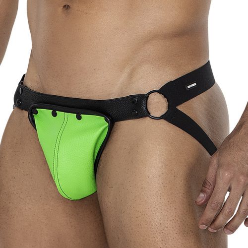 Jockstrap Snap – fekete-zöld férfi alsónemű