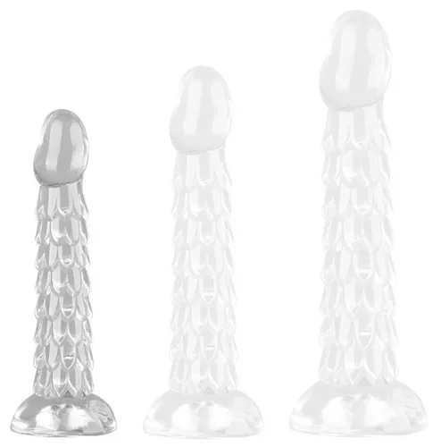 Átlátszó E-csészés Műpénisz – 15,5 x 3,5 cm prémium érzés