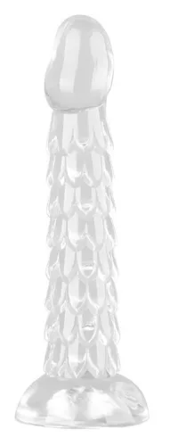 Prémium átlátszó dildo – Scales Mush, 17 x 4 cm