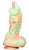 Rutuk Monster – prémium dildó, 17 x 6 cm, rózsaszín-zöld