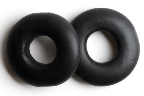 Set of 2 Stacker – puha péniszgyűrű 20 mm fekete