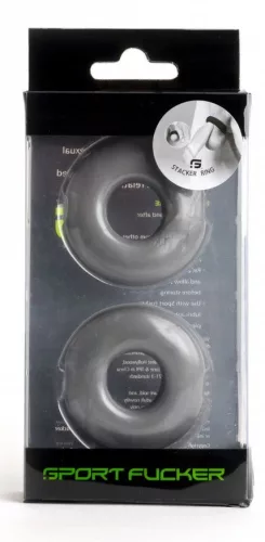 Két darabos puha péniszgyűrű szett – 20 mm, szürke