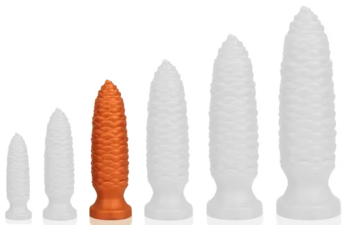 Plug Long Pine M – 18 cm-es prémium anális kényeztető, narancs