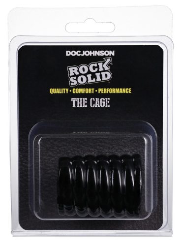 Cockring The Cage – Prémium fekete péniszgyűrű 25 mm