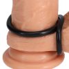 Prémium fekete gumi péniszgyűrű szett – 3 darabos