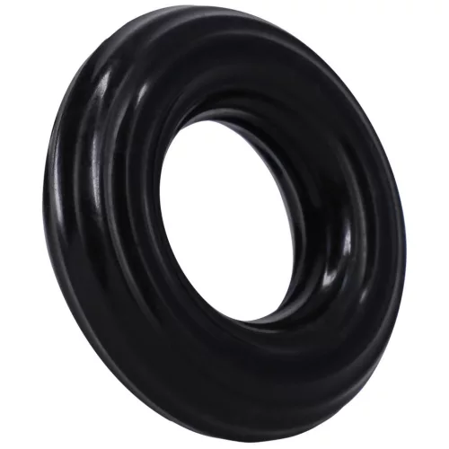 Ribbed Donut – struktúrált péniszgyűrű 28 mm feketében