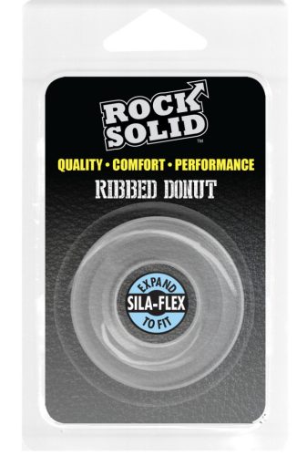 Ribbed Donut – átlátszó texturált péniszgyűrű