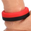 Cockring The Big O – prémium 32 mm-es péniszgyűrű, fekete-piros