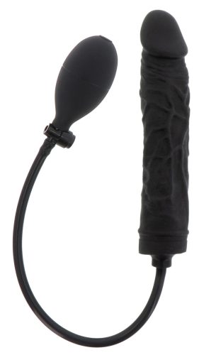 Inflatable Dildo – fekete, 18 cm és 3,5 cm prémium vibrátor