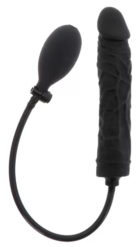 Inflatable Dildo – fekete, 18 cm és 3,5 cm prémium vibrátor