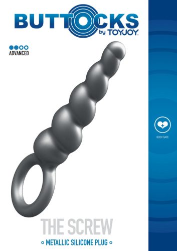 Plug The Screw – prémium anális dugó szürke, 10 x 2,7 cm