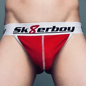 Sk8erboy – légies, piros jockstrap férfias stílusban