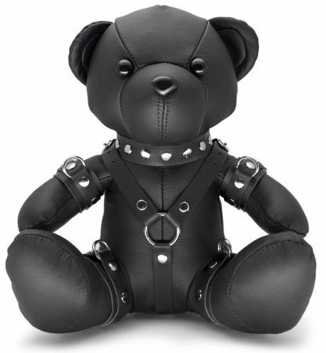 BDSM EDDY – fekete bőr medve ajándékdobozban