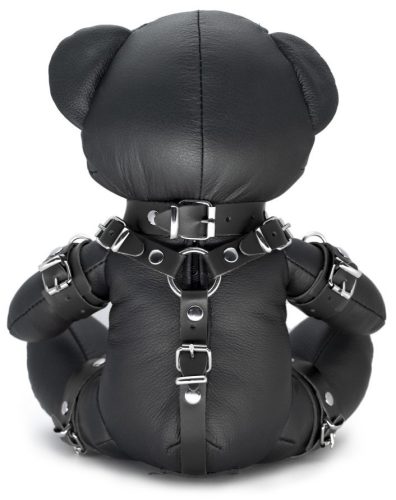 BDSM EDDY – fekete bőr medve ajándékdobozban