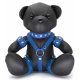 Leather Bear EDDY – BDSM teddy bear kék díszboxban