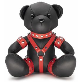 Leather Bear EDDY – BDSM mackó piros ajándékdobozban