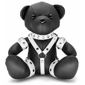EDDYS Leather Bear – prémium BDSM maci fehér színben
