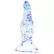 Skurix – prémium fehér-kék dildó 19 cm hosszú