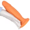 KAR HOT – 19 cm-es, érzéki vibro plug narancssárgában