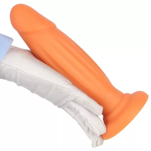 KAR HOT – 19 cm-es, érzéki vibro plug narancssárgában