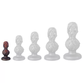   Skullis XS Plug – prémium anális izgató 9 x 4 cm, piros-fekete