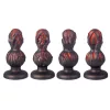 Skullis XS Plug – prémium anális izgató 9 x 4 cm, piros-fekete