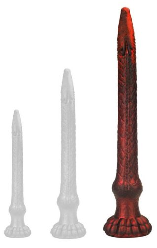 Gode Heelix L – prémium, piros kötött vibrátor 52 cm hosszú