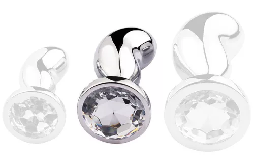 Bijou Bean Silver – prémium anális dugó, 7 x 3 cm
