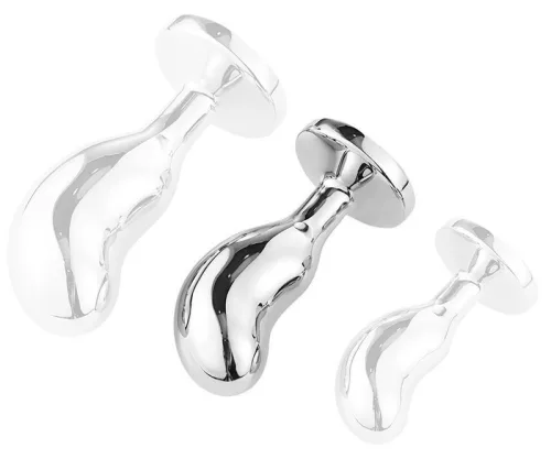 Bijou Bean Silver – prémium anális dugó, 7 x 3 cm