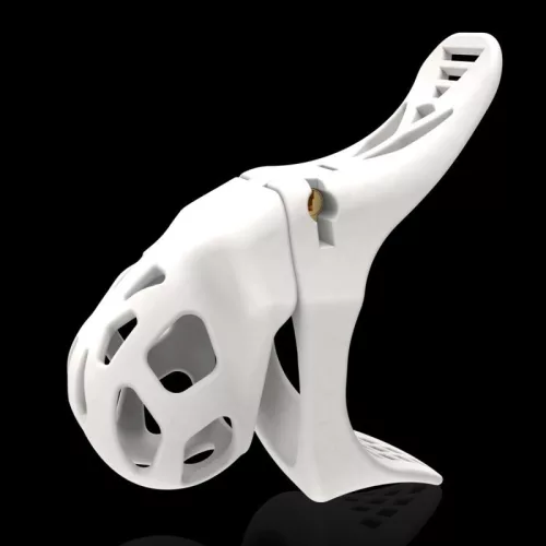 Komplit Cage – prémium fehér stimuláló hüvely 8 x 3,5 cm