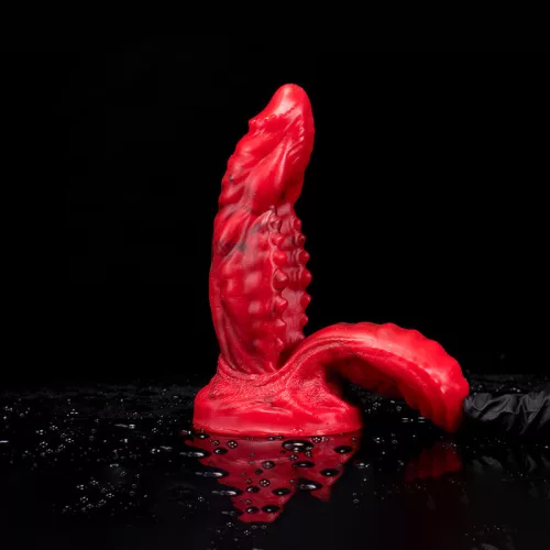 Gode Deuzik – prémium, 14 cm-es, érzéki vörös kényeztetés
