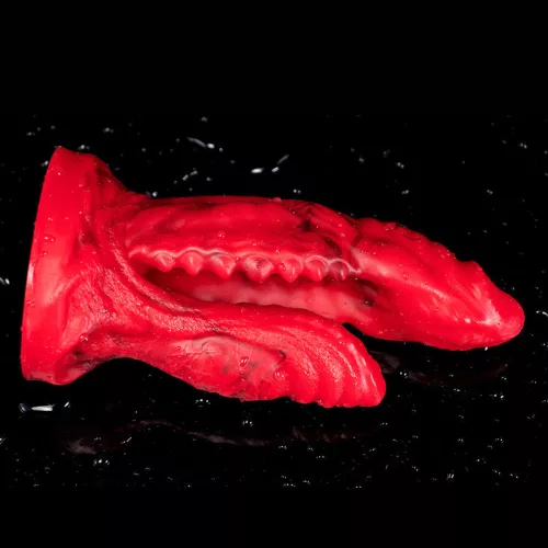 Gode Deuzik – prémium, 14 cm-es, érzéki vörös kényeztetés