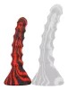 Accordio S – prémium piros-fekete dildó 16 cm hosszú