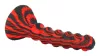 Accordio S – prémium piros-fekete dildó 16 cm hosszú