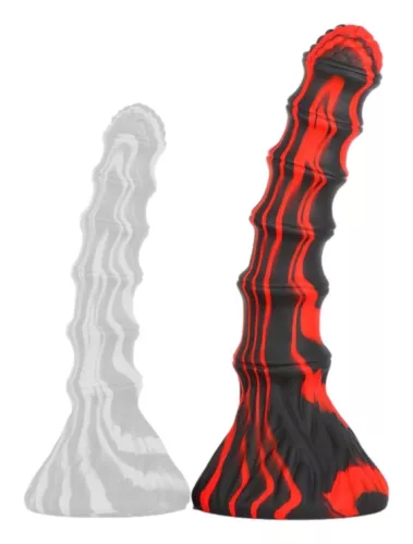 Accordio L – dizájnos piros-fekete dildó 20 x 4.7 cm