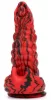 Fantasy Hybrixis – prémium piros-fekete dildó 18 cm